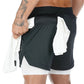 Men's Dry Fit Running Shorts With Double Layer And Phone Pocket