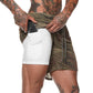Men's Dry Fit Running Shorts With Double Layer And Phone Pocket