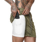 Men's Dry Fit Running Shorts With Double Layer And Phone Pocket