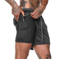 Men's Dry Fit Running Shorts With Double Layer And Phone Pocket