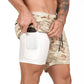 Men's Dry Fit Running Shorts With Double Layer And Phone Pocket