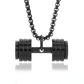 Metal Necklace With Dumbbell Pendant