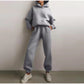 Women's Solid Color Sweatshirt and Joggers