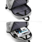 Men's Waterproof Backpack With USB Port On The Side And Compartment for A 15.6 Inch Laptop