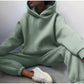Women's Solid Color Sweatshirt and Joggers
