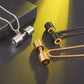 Metal Necklace With Dumbbell Pendant