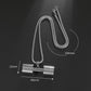 Metal Necklace With Dumbbell Pendant