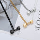 Metal Necklace With Dumbbell Pendant