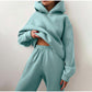 Women's Solid Color Sweatshirt and Joggers