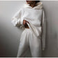 Women's Solid Color Sweatshirt and Joggers